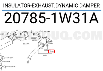 Nissan 207851W31A INSULATOR-EXHAUST,DYNAMIC DAMPER