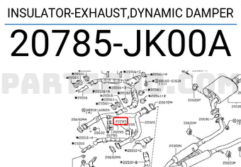 Nissan 20785JK00A INSULATOR-EXHAUST,DYNAMIC DAMPER