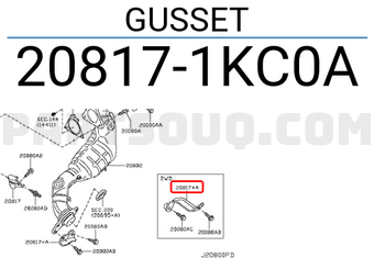 Nissan 208171KC0A GUSSET