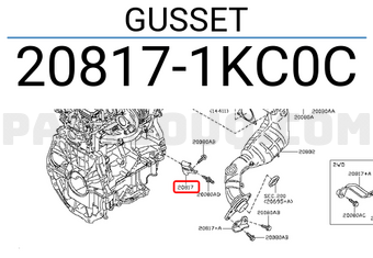 Nissan 208171KC0C GUSSET