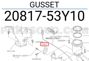 Nissan 2081753Y10 GUSSET