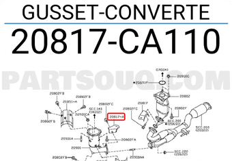 Nissan 20817CA110 GUSSET-CONVERTE