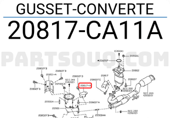Nissan 20817CA11A GUSSET-CONVERTE