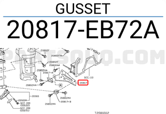 Nissan 20817EB72A GUSSET