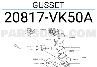 Nissan 20817VK50A GUSSET