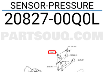 Nissan 2082700Q0L SENSOR-PRESSURE