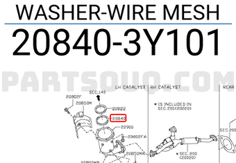 Nissan 208403Y101 WASHER-WIRE MESH