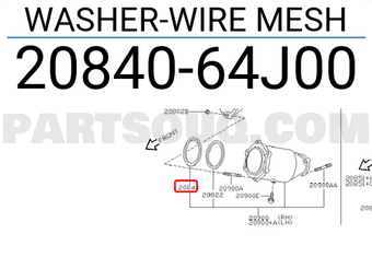 Nissan 2084064J00 WASHER-WIRE MESH