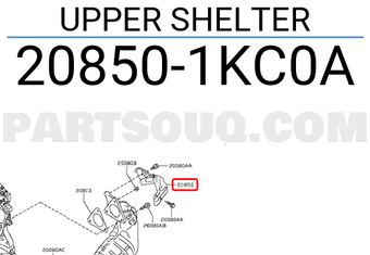 Nissan 208501KC0A UPPER SHELTER