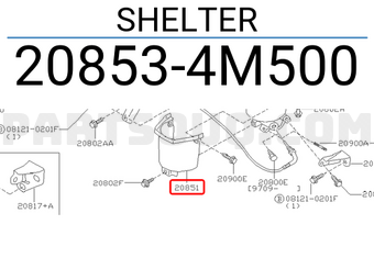 Nissan 208534M500 SHELTER