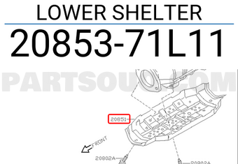Nissan 2085371L11 LOWER SHELTER