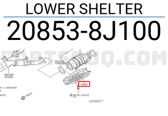Nissan 208538J100 LOWER SHELTER