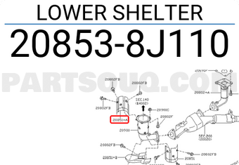 Nissan 208538J110 LOWER SHELTER