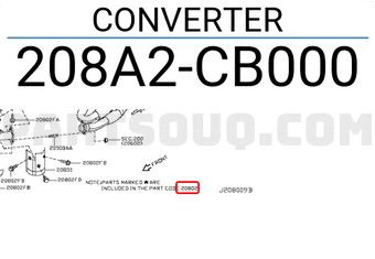 Nissan 208A2CB000 CONVERTER