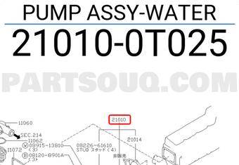 Nissan 210100T025 PUMP ASSY-WATER