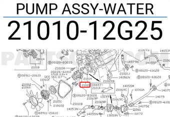 Nissan 2101012G25 PUMP ASSY-WATER