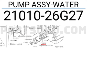 Nissan 2101026G27 PUMP ASSY-WATER