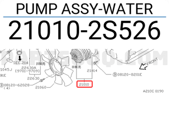 Nissan 210102S526 PUMP ASSY-WATER