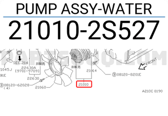 Nissan 210102S527 PUMP ASSY-WATER