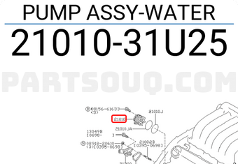 Nissan 2101031U25 PUMP ASSY-WATER