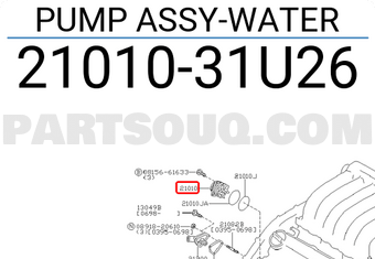 Nissan 2101031U26 PUMP ASSY-WATER
