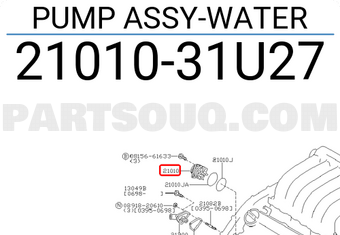 Nissan 2101031U27 PUMP ASSY-WATER