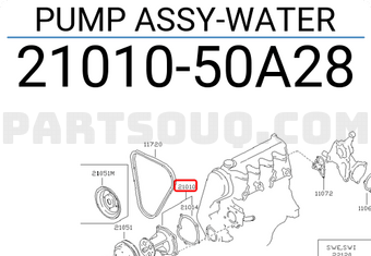 Nissan 2101050A28 PUMP ASSY-WATER