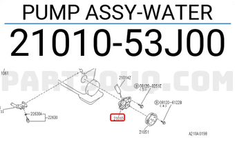 Nissan 2101053J00 PUMP ASSY-WATER