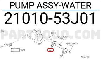 Nissan 2101053J01 PUMP ASSY-WATER