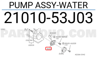 Nissan 2101053J03 PUMP ASSY-WATER