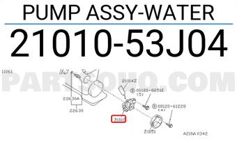 Nissan 2101053J04 PUMP ASSY-WATER