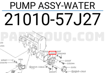 Nissan 2101057J27 PUMP ASSY-WATER