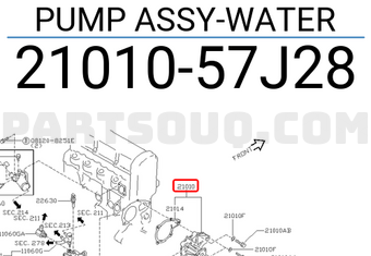Nissan 2101057J28 PUMP ASSY-WATER