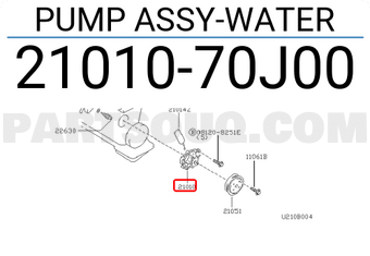 Nissan 2101070J00 PUMP ASSY-WATER
