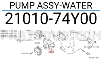 Nissan 2101074Y00 PUMP ASSY-WATER
