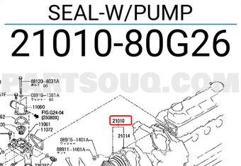 Nissan 2101080G26 SEAL-W/PUMP