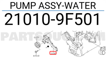 Nissan 210109F501 PUMP ASSY-WATER