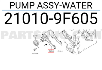 Nissan 210109F605 PUMP ASSY-WATER