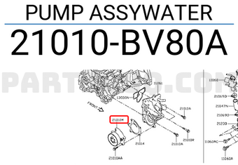 Nissan 21010BV80A PUMP ASSYWATER