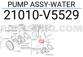 Nissan 21010V5529 PUMP ASSY-WATER