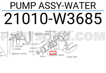 Nissan 21010W3685 PUMP ASSY-WATER