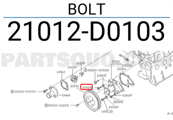 Nissan 21012D0103 BOLT