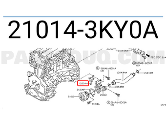 Nissan 210143KY0A GASKET-WATER PUMP