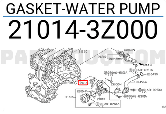 Nissan 210143Z000 GASKET-WATER PUMP