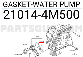 Nissan 210144M500 GASKET-WATER PUMP