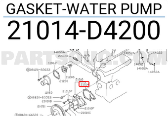 Nissan 21014D4200 GASKET-WATER PUMP