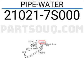 Nissan 210217S000 PIPE-WATER