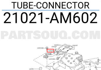 Nissan 21021AM602 TUBE-CONNECTOR
