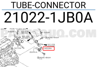 Nissan 210221JB0A TUBE-CONNECTOR