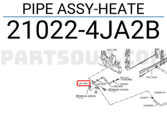 Nissan 210224JA2B PIPE ASSY-HEATE